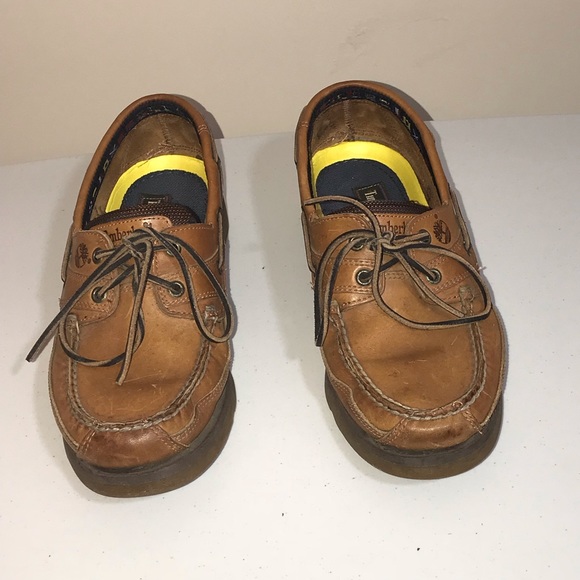 timberland 2 eye boat shoe tan